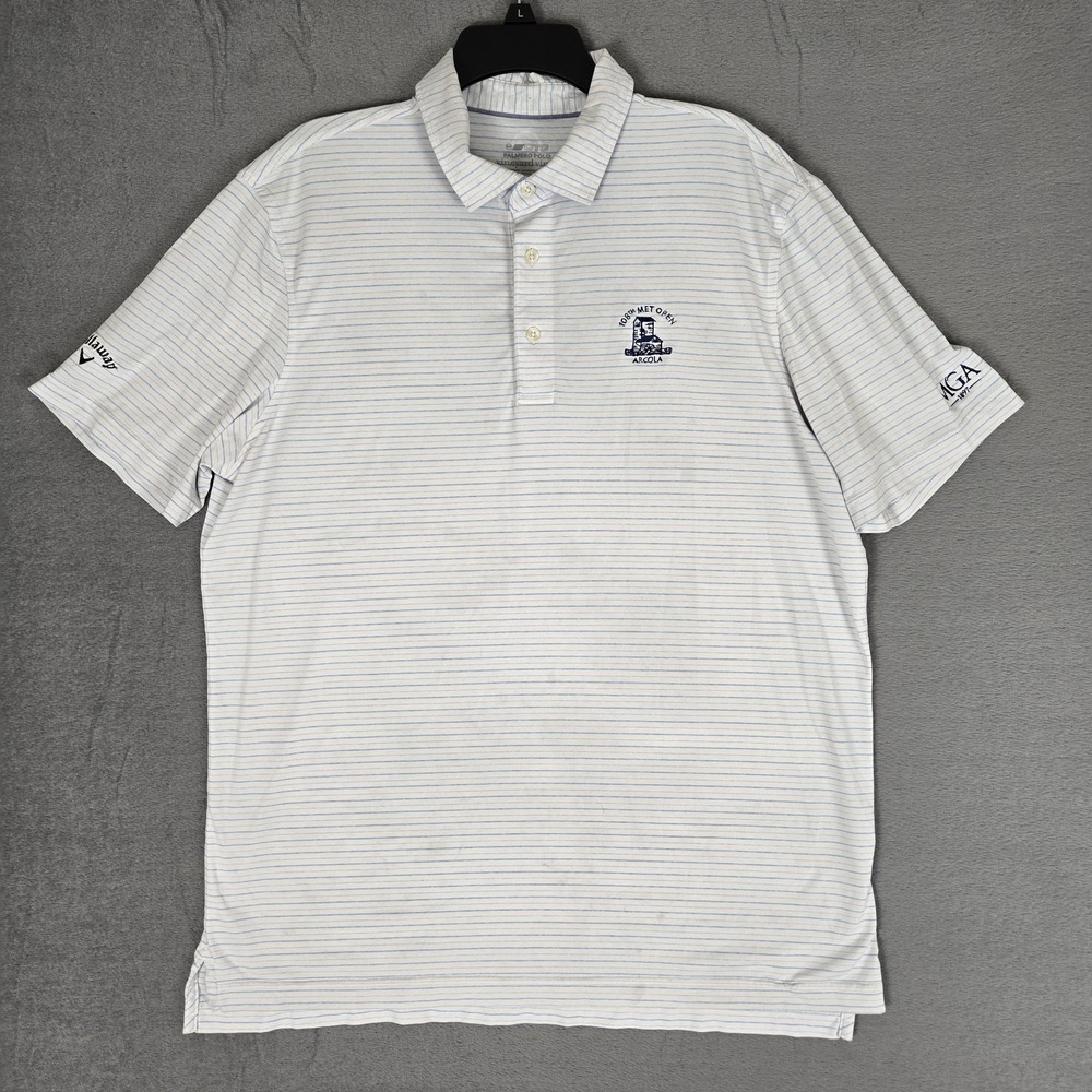 Vineyard Vines Shirt Mens Large Geometric On The Go‎ Palmero Golf Performance